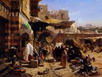 Bauernfiend, Gustav - Market at Jaffa